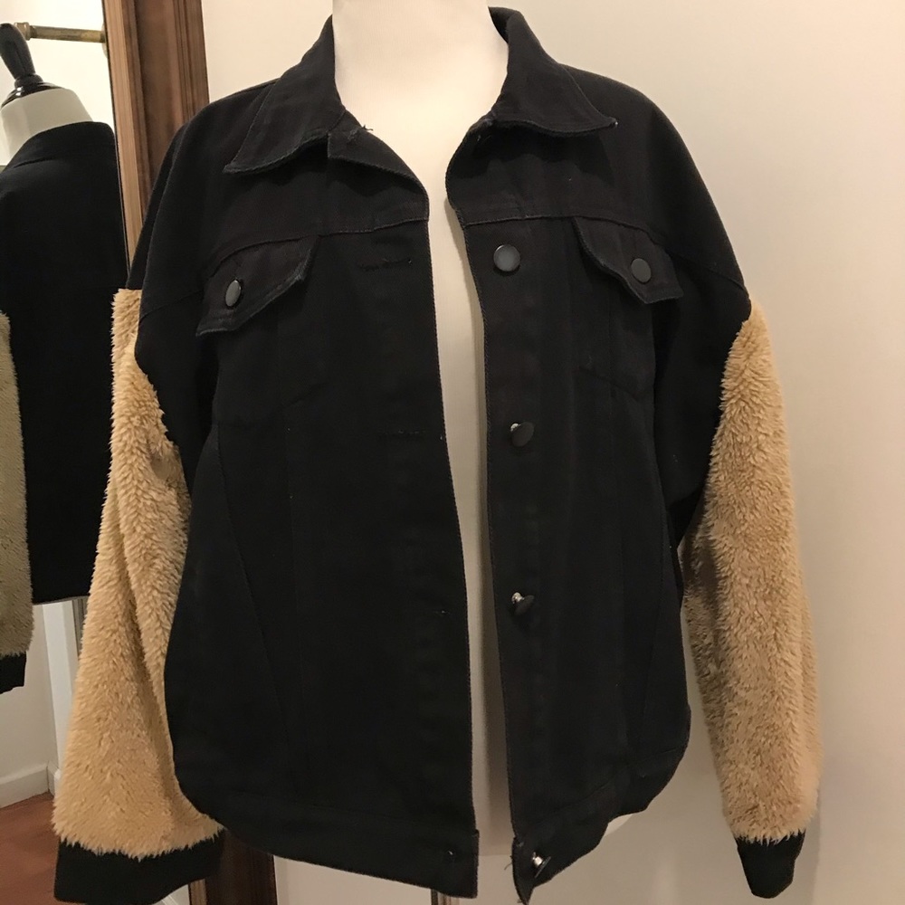 Black denim jacket